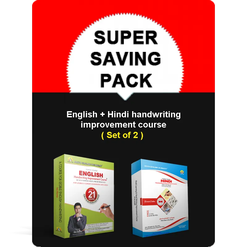 English + Hindi Handwriting Improvement Course